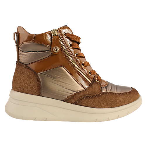 XTI Ladies Hi-Top Trainers - 143200 - Camel