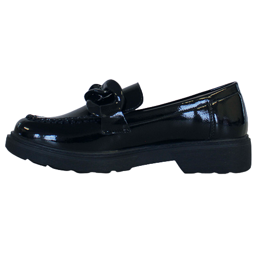 XTI Ladies Loafer Shoes - 141174 - Black Patent