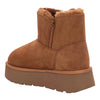 XTI Platform Fur Lined Boots- 142210 - Camel