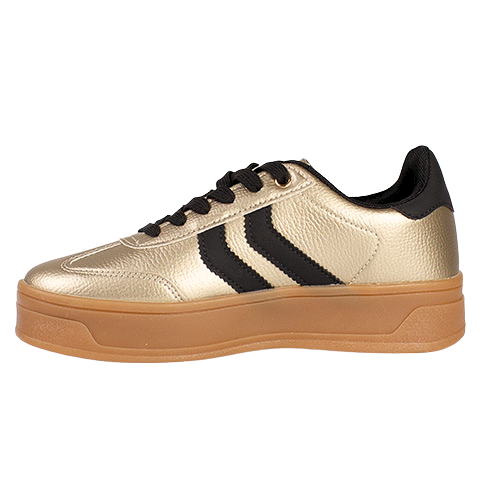 XTI Ladies Platform Trainers - 1445865- Gold