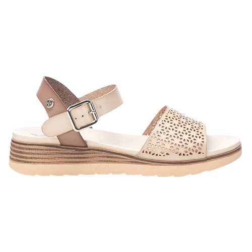 XTI Ladies Low Wedge Sandals - 142886 - Beige