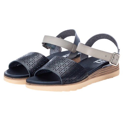 XTI Low Wedge Sandals - 142886 - Navy