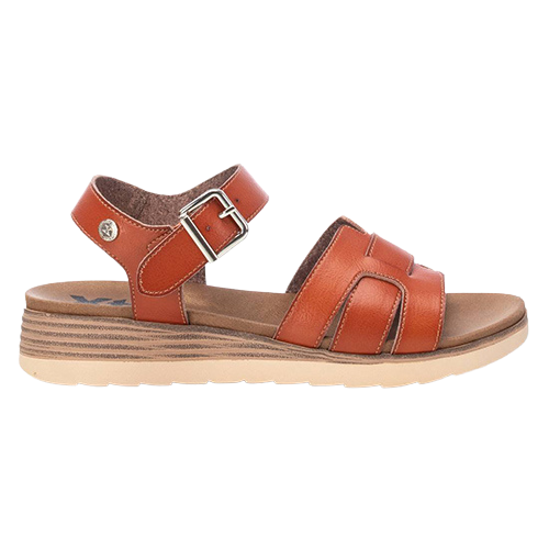 XTI Ladies Low Wedge Sandals - 142900 - Camel