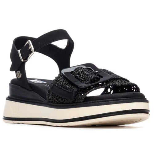 XTI Ladies Wedge Sandals - 145240 - Black