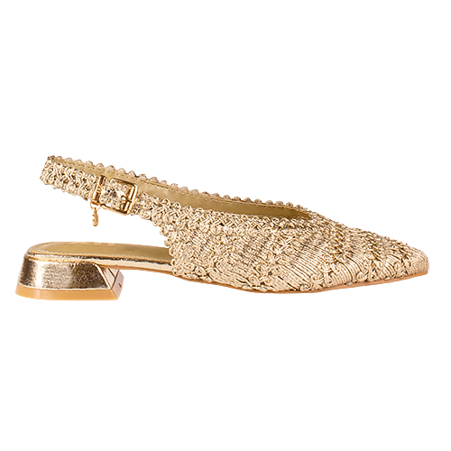 XTI Ladies Slingback Pumps - 145271 - Gold