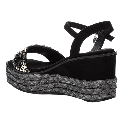 XTI  Wedge Sandals - 142677 - Black