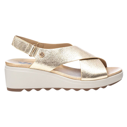 XTI Ladies Wedge Sandals - 142700 - Gold
