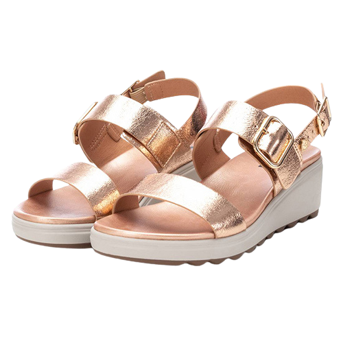 XTI Wedge Sandals -142702 - Rose Gold