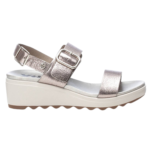 XTI Ladies Wedge Sandals - 142702 - Silver