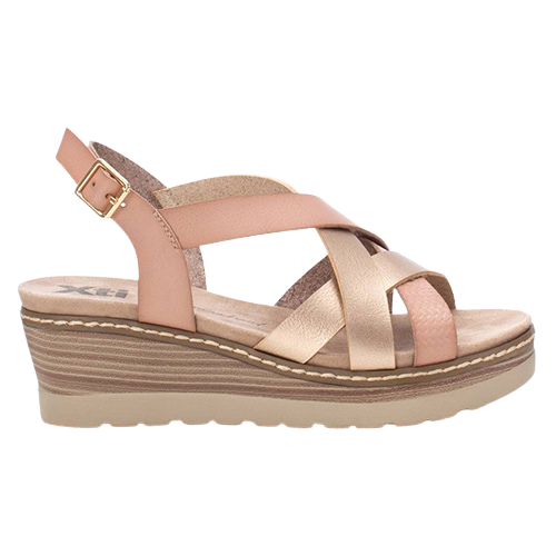 XTI Ladies Wedge Sandals - 142776 - Pink