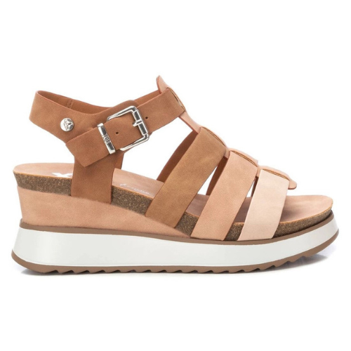 XTI Ladies Wedge Sandals - 142826 - Beige