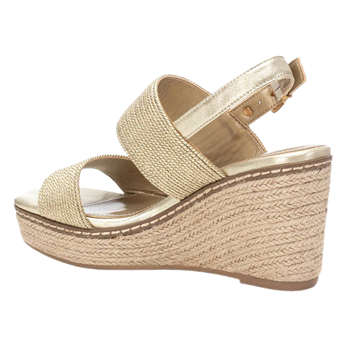 XTI Ladies Wedge Sandals - 142832 - Gold