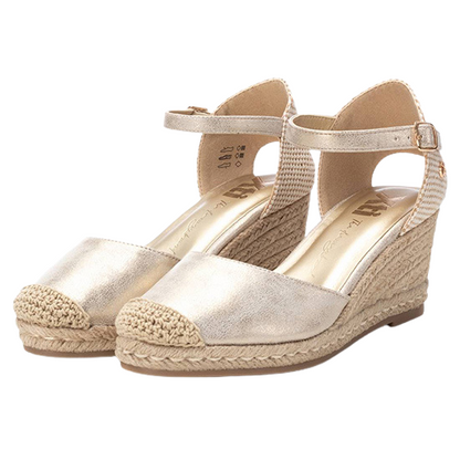 XTI  Wedge Sandals - 142847 - Gold