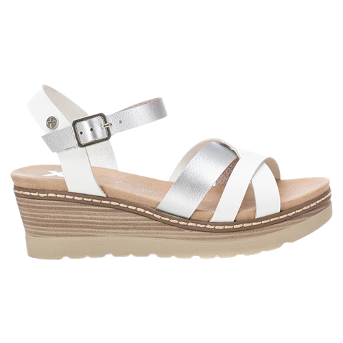 XTI Ladies Wedge Sandals - 142853 - White