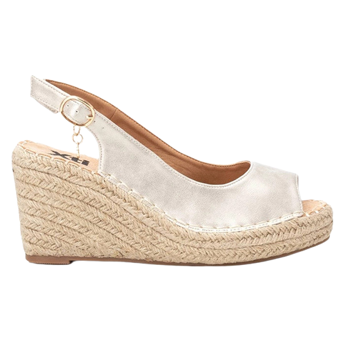 XTI Ladies Wedge Sandals - 142877 - Gold