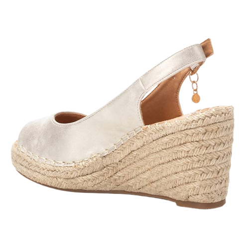 XTI Ladies Wedge Sandals - 142877 - Gold