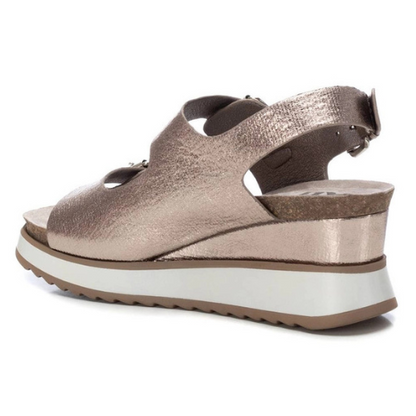 XTI Ladies Wedge Sandals -  142883 - Pewter