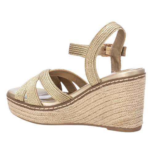 XTI Ladies Wedge Sandals - 142906 - Gold