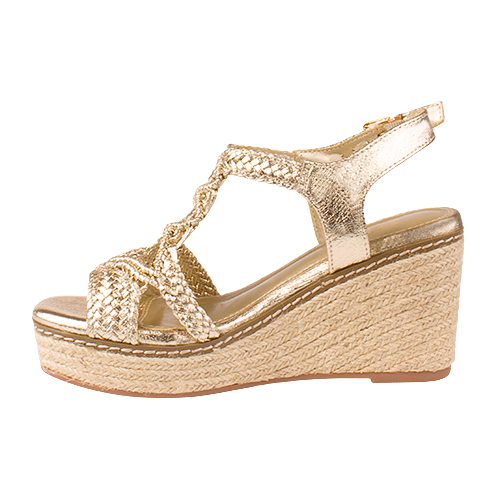 XTI Ladies Wedge Sandals - 145456 - Gold