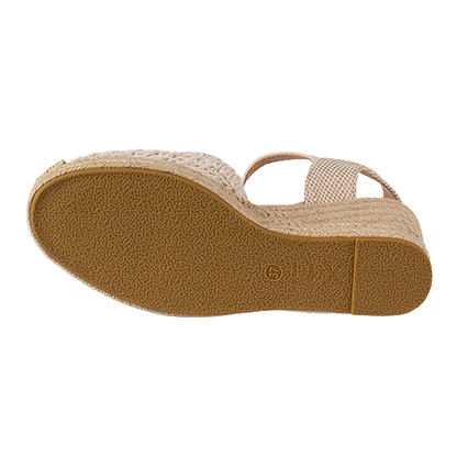 XTI Ladies Wedge Sandals- 145417 - Beige
