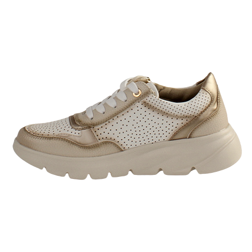 XTI Ladies Wedge Trainers - 142575 - Beige - Greenes Shoes