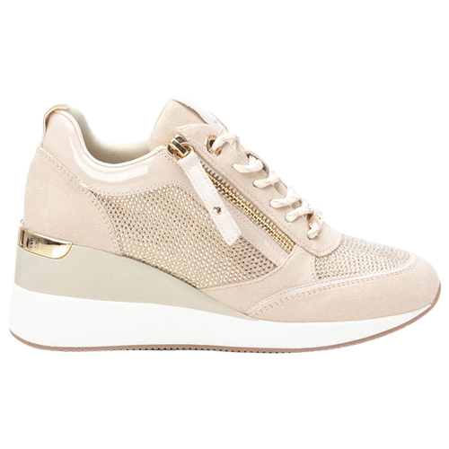 XTI Ladies Wedge Trainers - 142957 - Beige