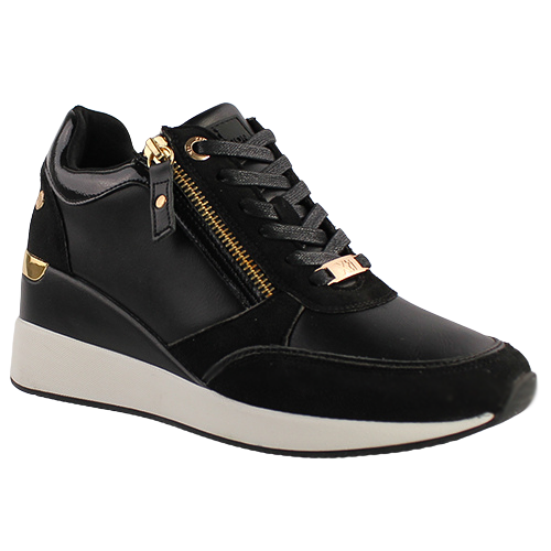 XTI  Wedge Trainers - 143080 - Black