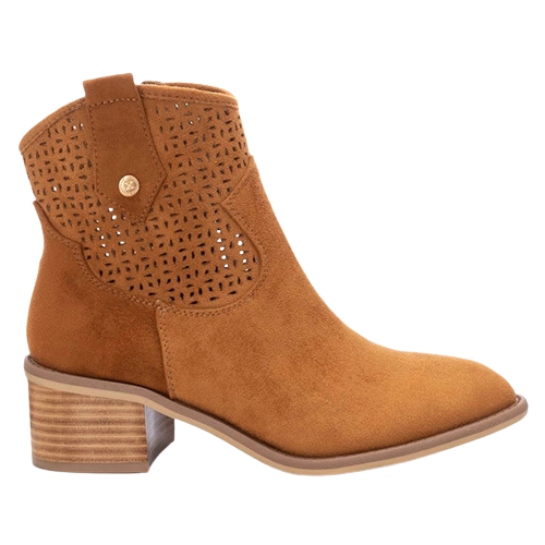 XTI Ladies Western Ankle Boots - 142259 - Camel