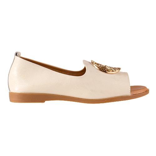 Zanni Peep Toe Shoes - Agtan - Beige