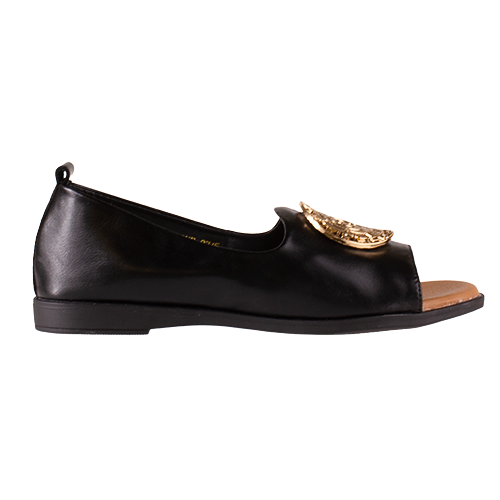 Zanni Flat Sandal - Agtan - Black