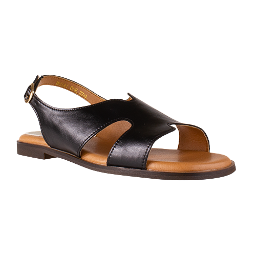Zanni Flat Sandals - Husay - Black