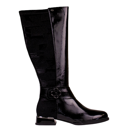 Zanni  Knee  Boots - Bekasi One - Black Patent