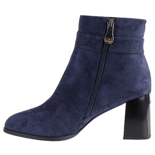 Zanni Ladies Ankle Boot- Guhaina-Navy Suede - Greenes Shoes