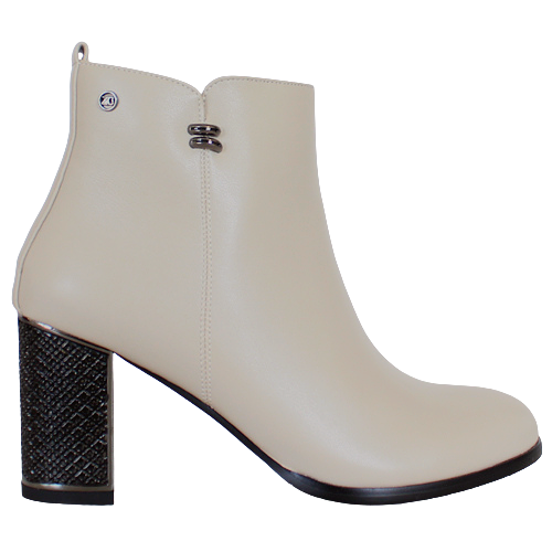 Zanni Block Heeled Ankle Boots-Hammond - Beige