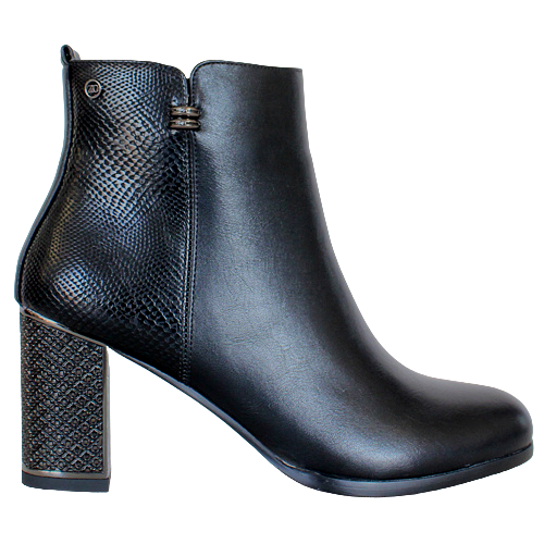 Zanni Block Heeled Ankle Boots -Hammond- Black