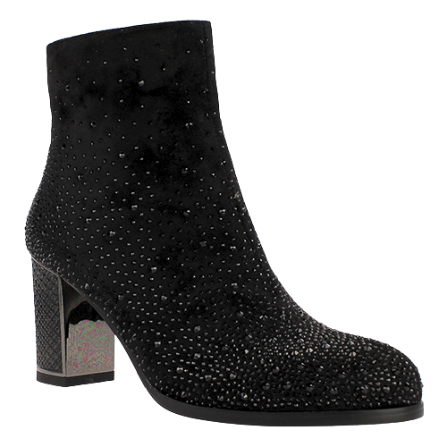 Zanni Block Heeled Ankle Boots - Sharjah - Black