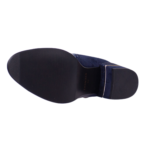 Zanni Ladies Block Heeled  Ankle Boots - Jayapura - Navy