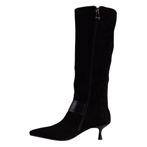 Zanni Ladies Knee  Boots - Leaville One - Black Suede