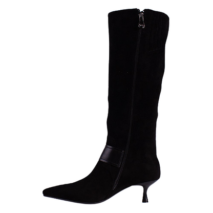 Zanni Ladies Knee  Boots - Leaville One - Black Suede