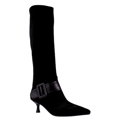 Zanni Ladies Knee  Boots - Leaville One - Black Suede