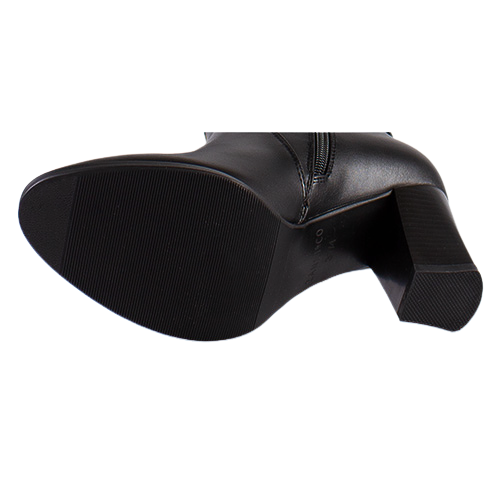 Zanni Block Heeled  Knee Boots - Sukalami One - Black