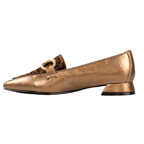 Zanni Ladies Loafers - Dalat One - Gold/Leopard