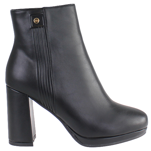 Zanni Block Heeled Platform ankle Boots - Balyana - Black