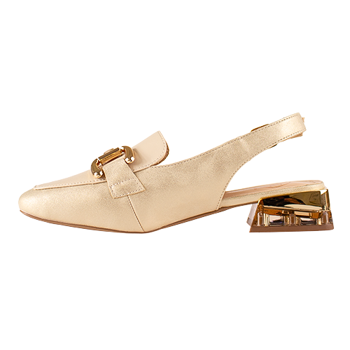Zanni Ladies Slingback Loafers - Diraz - Gold