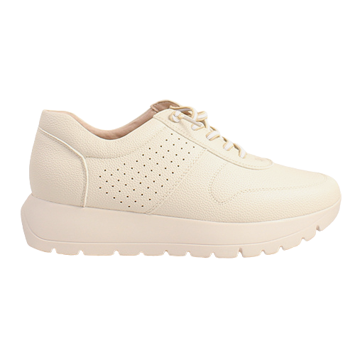 Zanni Ladies Platform Trainers - Kamoeni One - Cream