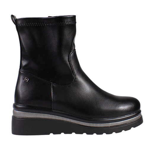 Zanni Ladies Wedge Ankle Boots - Bilecik One - Black