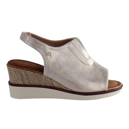 Zanni Ladies Wedge Sandals  - Mirfa - Silver