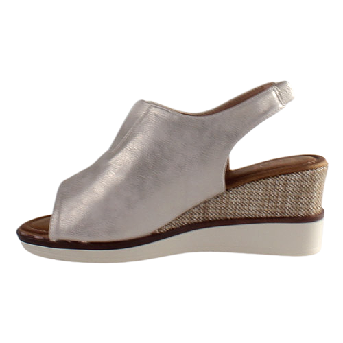 Zanni Ladies Wedge Sandals  - Mirfa - Silver