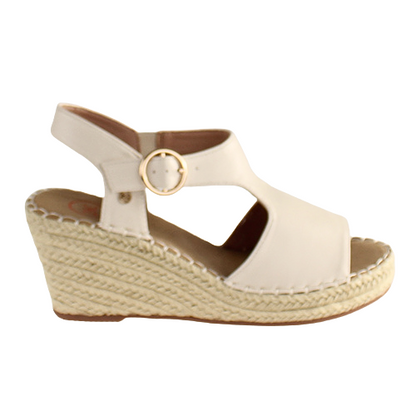 Zanni Ladies Wedge Sandal - Mongolia - Beige