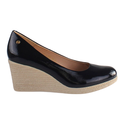Zanni Wedge Shoes - Sila - Navy Patent